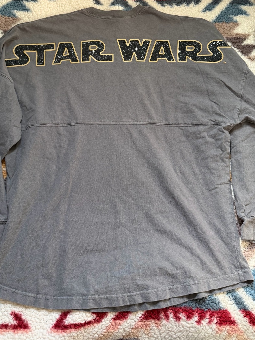 Disney Spirit Jersey Star Wars Graphic Long Sleeve Tee - Charcoal Gray